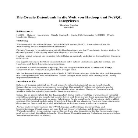 Doag 2104 manuskript_hadoop_oracle_integration_gunther_pipperr_v02