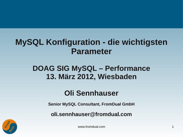 MySQL configuration - The most important Variables