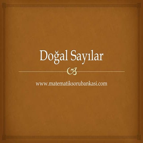 Doğal sayılarda toplama ve çarpma i̇şleminin özellikleri