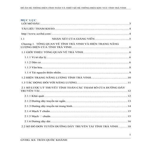 Do an. He thong dien tinh Tra Vinh