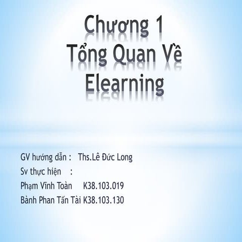 Tổng Quan Về E-learning (Nhóm 5)