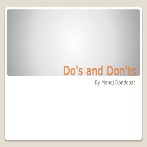 Do and dont of interviewee and interviewer