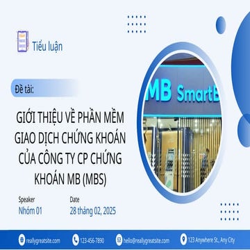 giới thiệu về phần mềm giao dịch chứng khoán mb