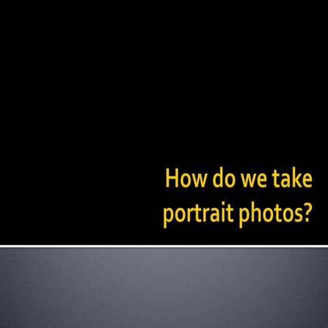 how to do a portrait