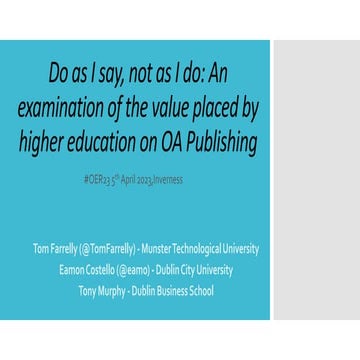 Do as I say, not as I do_ An examination of the value placed by higher educat...