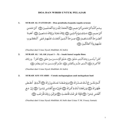 Doa & wirid | PDF