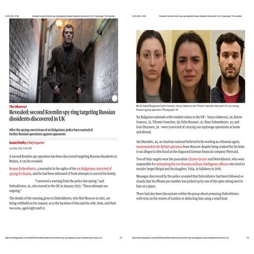 Russian Spies Target Journalist Roman Dobrokhotov in the UK