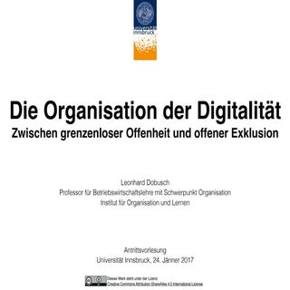 Die Organisation der Digitalität: Z...