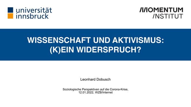 Wissenschaft und Aktivismus: (k)ein Widerspruch?