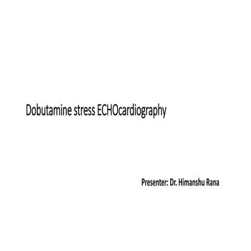 Dobutamine stress echocardiography