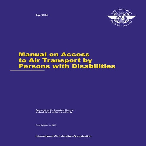 Manual on Access to Air Transport by Persons with Disabilities (2013)