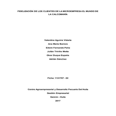 Servicio al cliente- Progarma de fidelización 