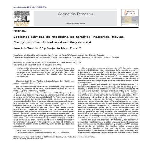 Sesiones clInicas  de medicina de familia