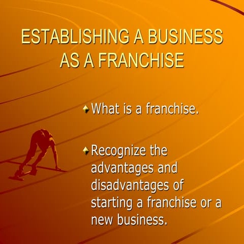 establishing a business as a franchise