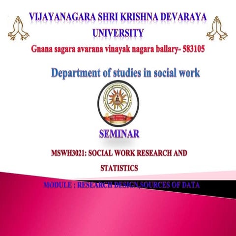 Research Design and Sources of Data 