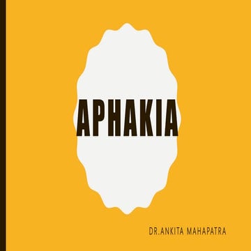 Aphakia