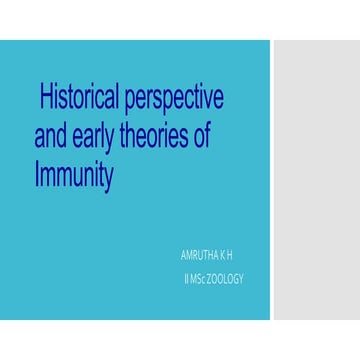 Theories of Immunity