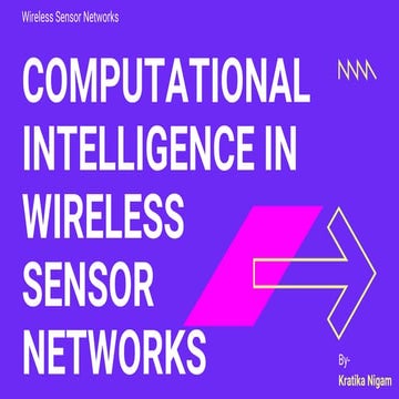 Computational intelligence in wireless sensor network 