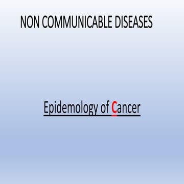 NON COMMUNICABLE DISEASE 