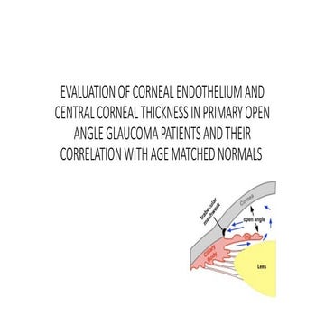 EVALUATION OF CORNEAL ENDOTHELIUM AND CENTRAL CORNEAL THICKNESS IN ...