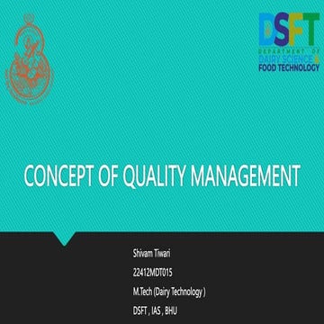 Concept of Quality Management 