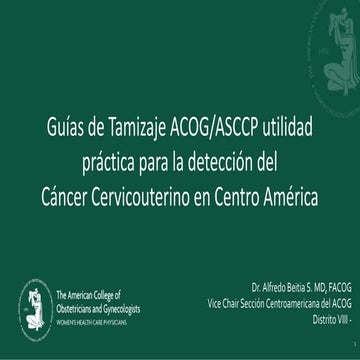 Guias de Tamizaje de Ca CU ACOG/ASCCP 2023
