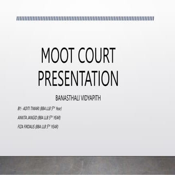 Moot Courts: Practice and Procedure | PPTX
