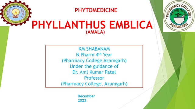 Phyllanthus Emblica (AMALA)..pptx