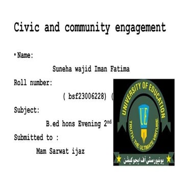 Civic responsibility and communication presentation