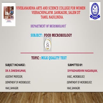 Food Microbiology - Litmus milk test | PPTX