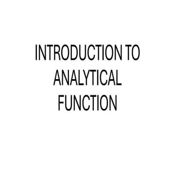Introduction to analytical function mathematical physics | PDF