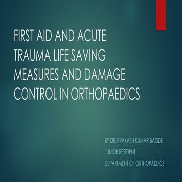 Case report of Patellar and tibia with basic first aid