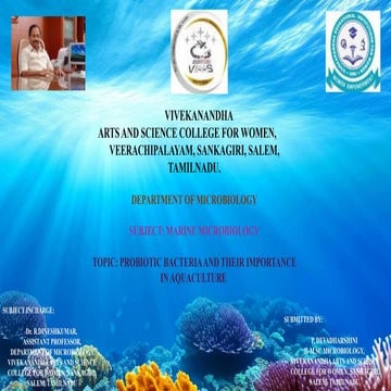 Probiotic bacteria and their importance in aquaculture