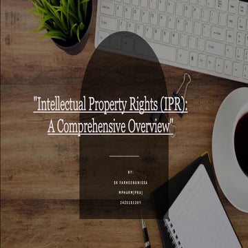 Intellectual property rights:copyrights,trademarks,tradesecrets, geographical...