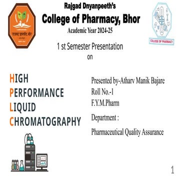 High-Performance Liquid Chromatography (HPLC) in Modern Pharmaceuticals – Fir...