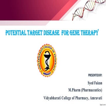 GENE THERAPY & POTENTIAL TARGETED DISEASE.pdf