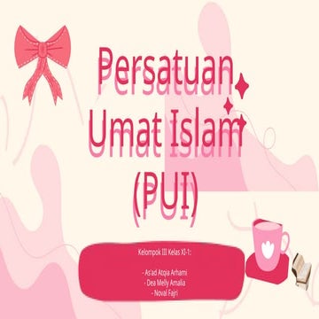 Organisasi Islam di Indonesia (Persatuan Umat Islam/PUI)