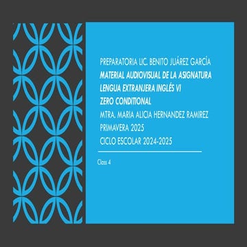 CLASS ZERO CONDITIONAL PRESENTATIOOOOOOOON | PDF