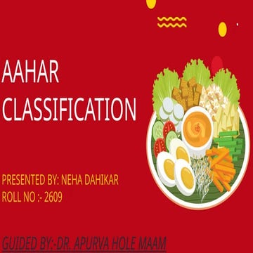 Aahar classificationfo rstudents helpful for | PPTX