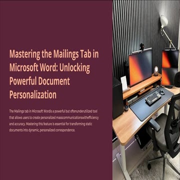 Mastering the mailing tab in Microsoft word: Unlocking Powerful ...