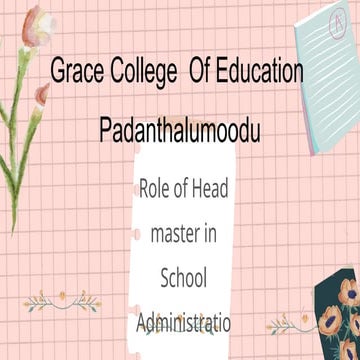 Head master duties and responsibilities | PPTX