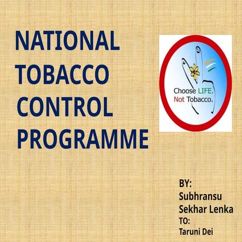 National tobbacco control programme