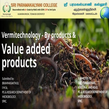Comprehensive Study on Vermiculture By-Products and Their Agricultural ...