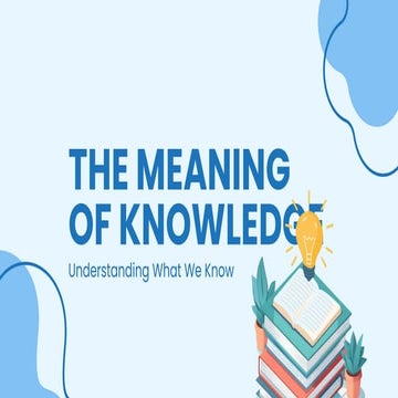 Sources of knowledge | PPTX