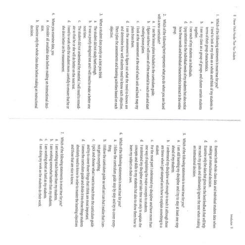 Test "Never work harder than your students"