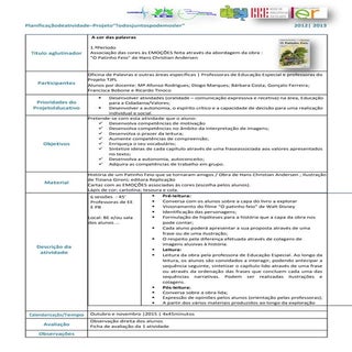 Doc 00 planificação o_patinho_feio_vf