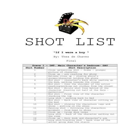 Shot List