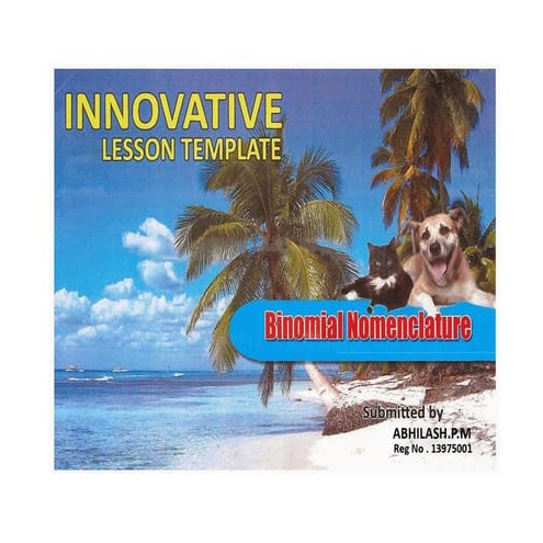 innovative lesson template - Binomial nomenclature   