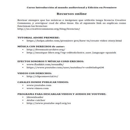 RECURSOS PARA EDITAR VIDEOS