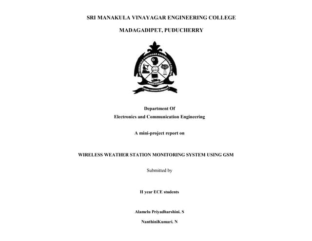 Wireless Weather Station monitoring System